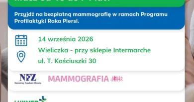 Bezpłatne Badania Mammograficzne w Wieliczce -Wrzesień 2026