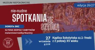 Muzeum Niepołomice -spotkania z Dorotą Dec Zamek Niepołomice